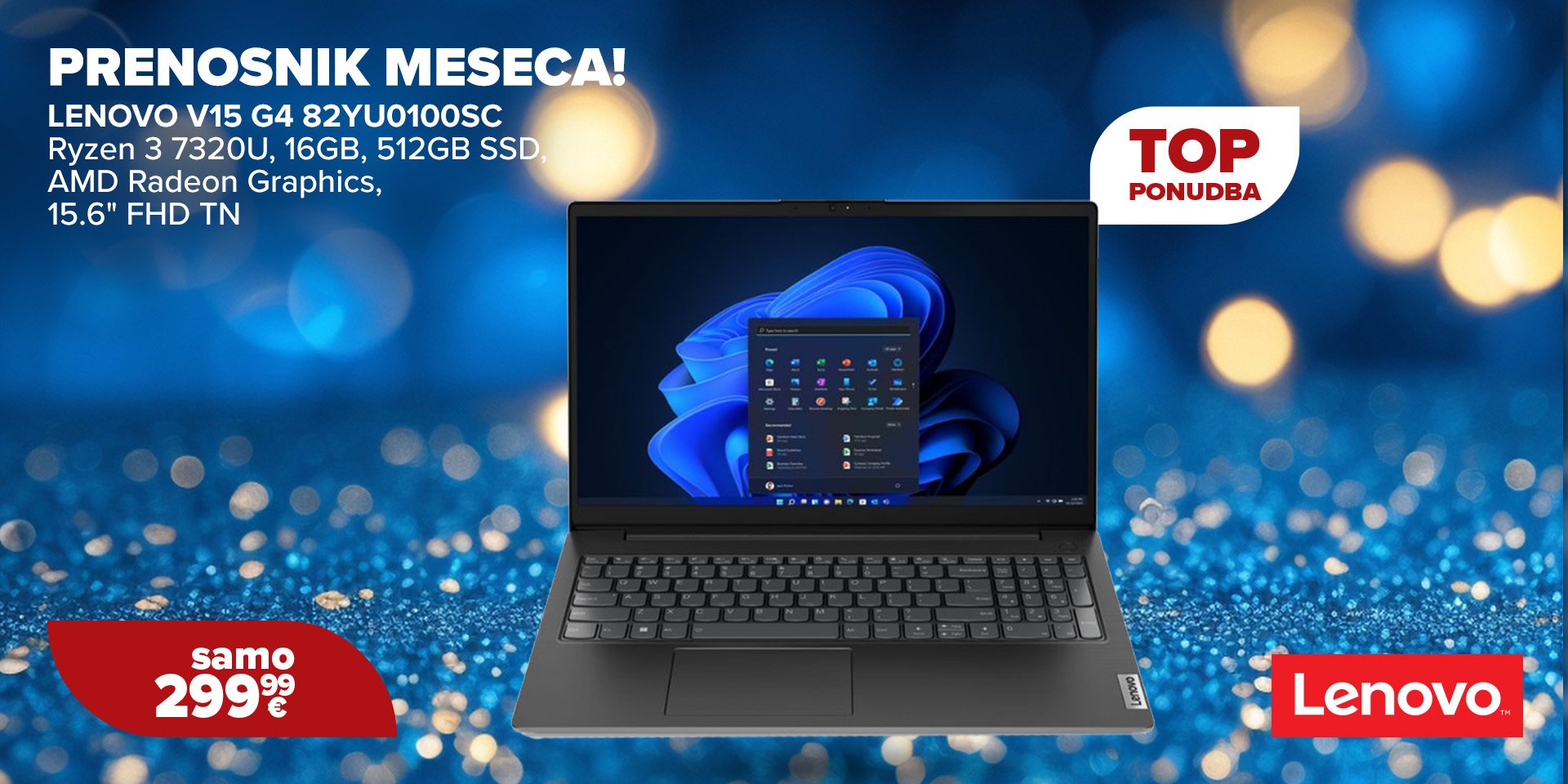Lenovo V15 G4 prenosnik meseca decembra